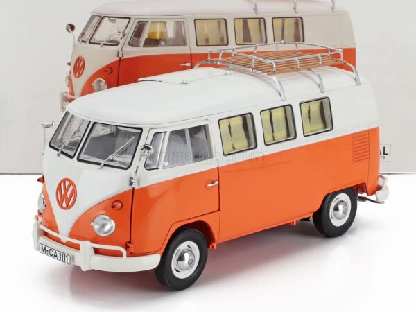Volkswagen T1 Camper 1959 Orange 1/18 Scale