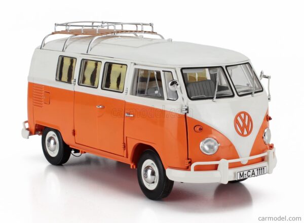 Volkswagen T1 Camper 1959 Orange 1/18 Scale