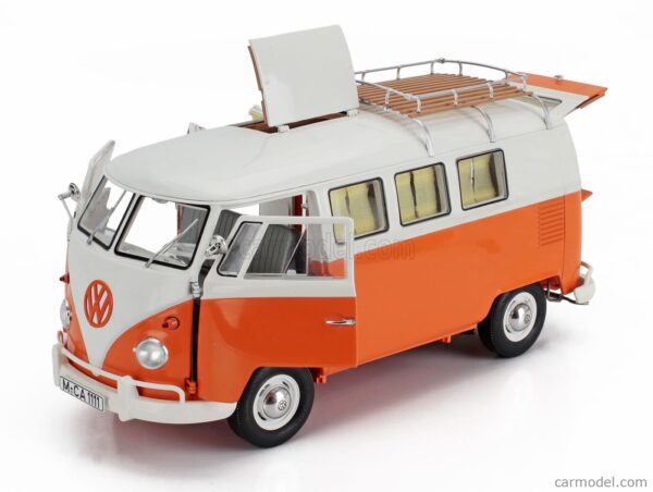 Volkswagen T1 Camper 1959 Orange 1/18 Scale