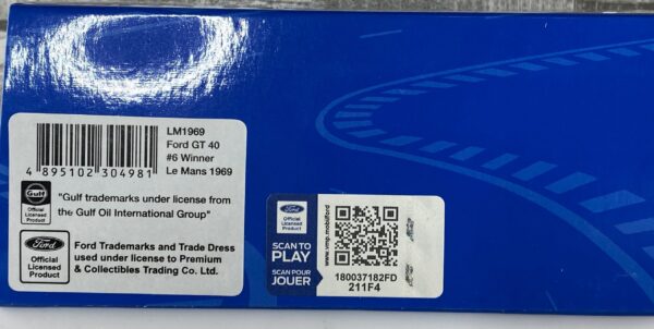Ford GT40 MKI Le Mans 24 Hr Winner 1969 #6 1/43 Scale
