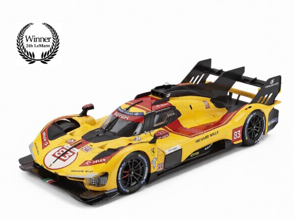 Ferrari - 499p 3.0l Turbo V6 # 83 1/18 Scale Winner 24h Le Mans 2025