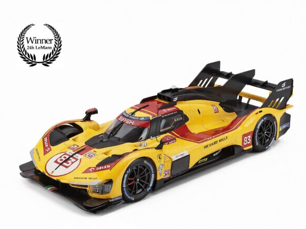 Ferrari - 499p 3.0l Turbo V6 # 83 1/18 Scale Winner 24h Le Mans 2025
