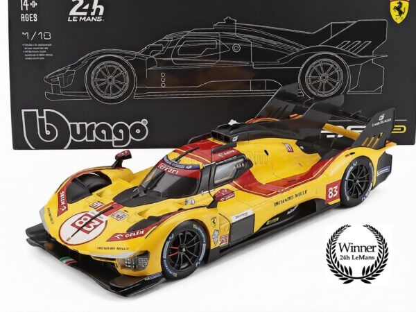 Ferrari - 499p 3.0l Turbo V6 # 83 1/18 Scale Winner 24h Le Mans 2025